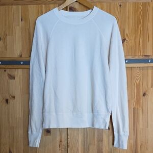 NWT UNSUBSCRIBED FLEECE CREW NECK LONG SLEEVE SWEATSHIRT IN NATURAL SIZE XS